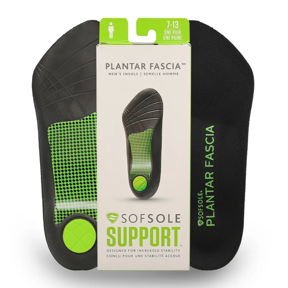 Sof Sole 3 4 Plantar Fascia Arch Supports Men Black Clearance