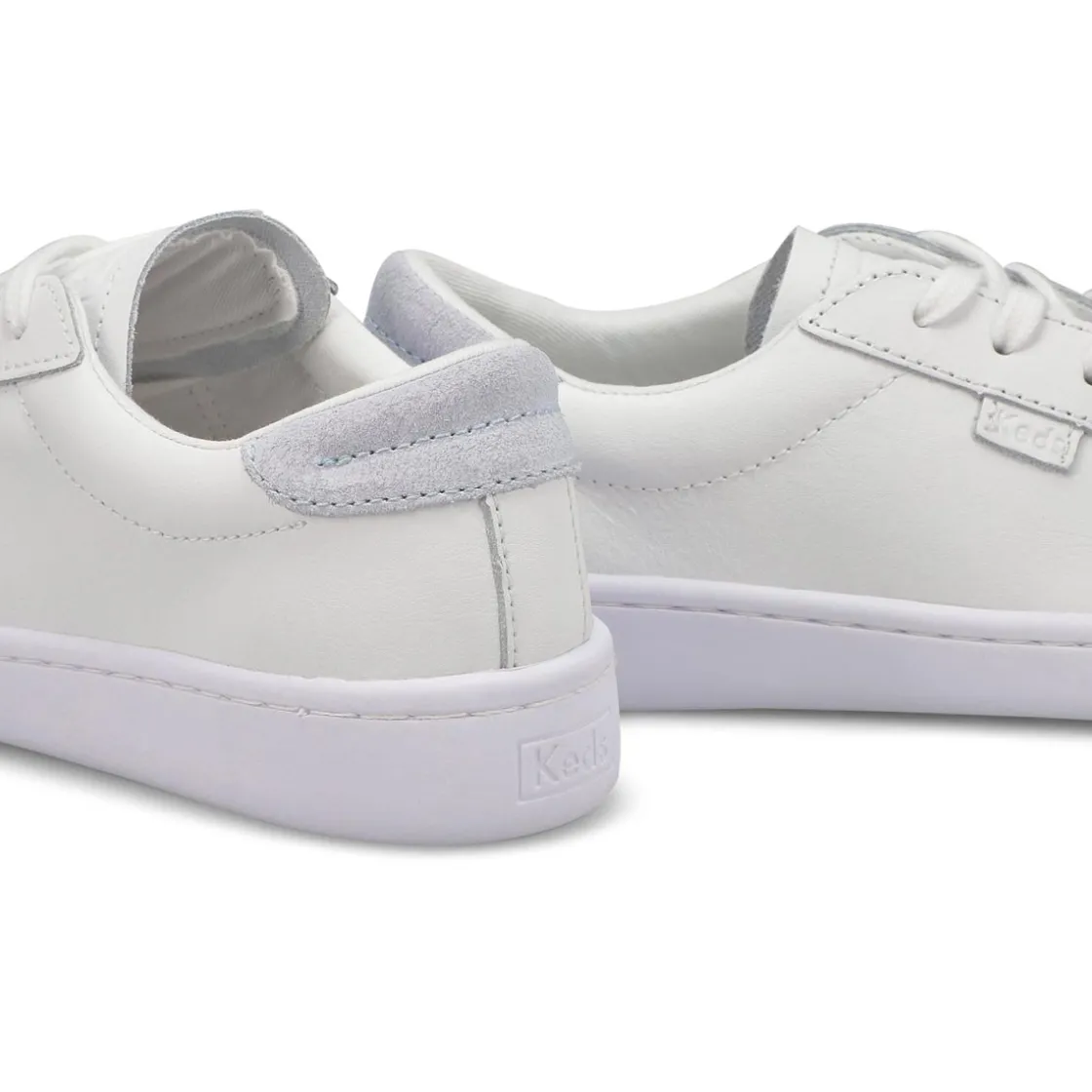Keds Ace Leather Women White/Light Blue Outlet