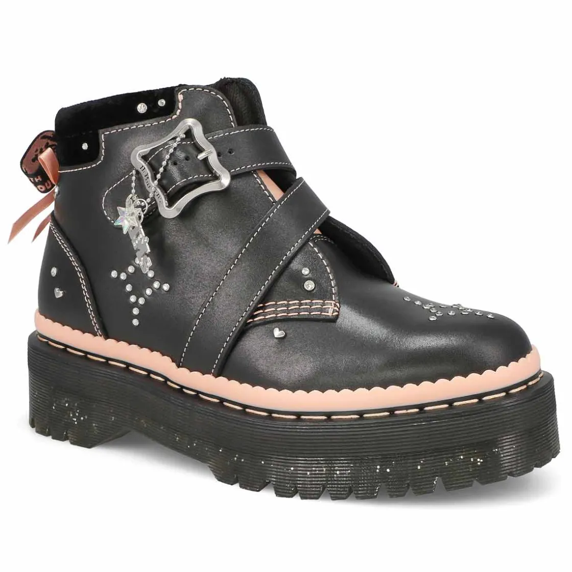 Dr Martens Caitie Women Black/Powder Pink New