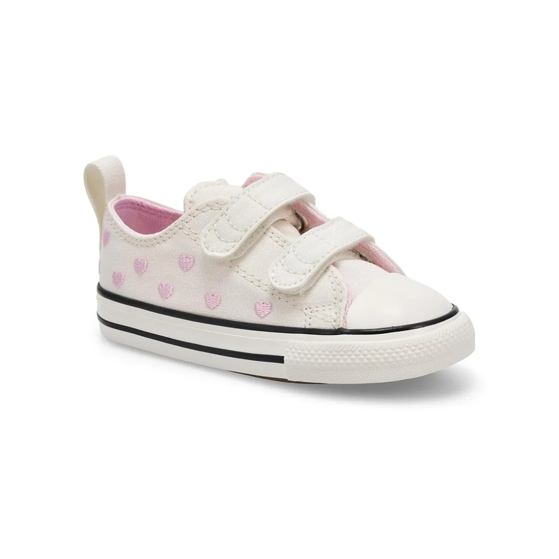 Converse Chuck Taylor All Star Baby and Toddlers Vintage White/New Found Bloom/Black