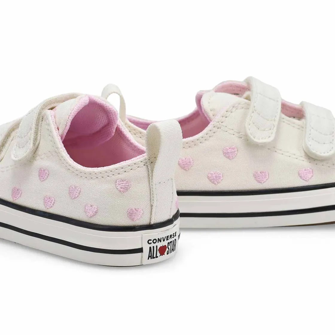 Converse Chuck Taylor All Star Baby and Toddlers Vintage White/New Found Bloom/Black