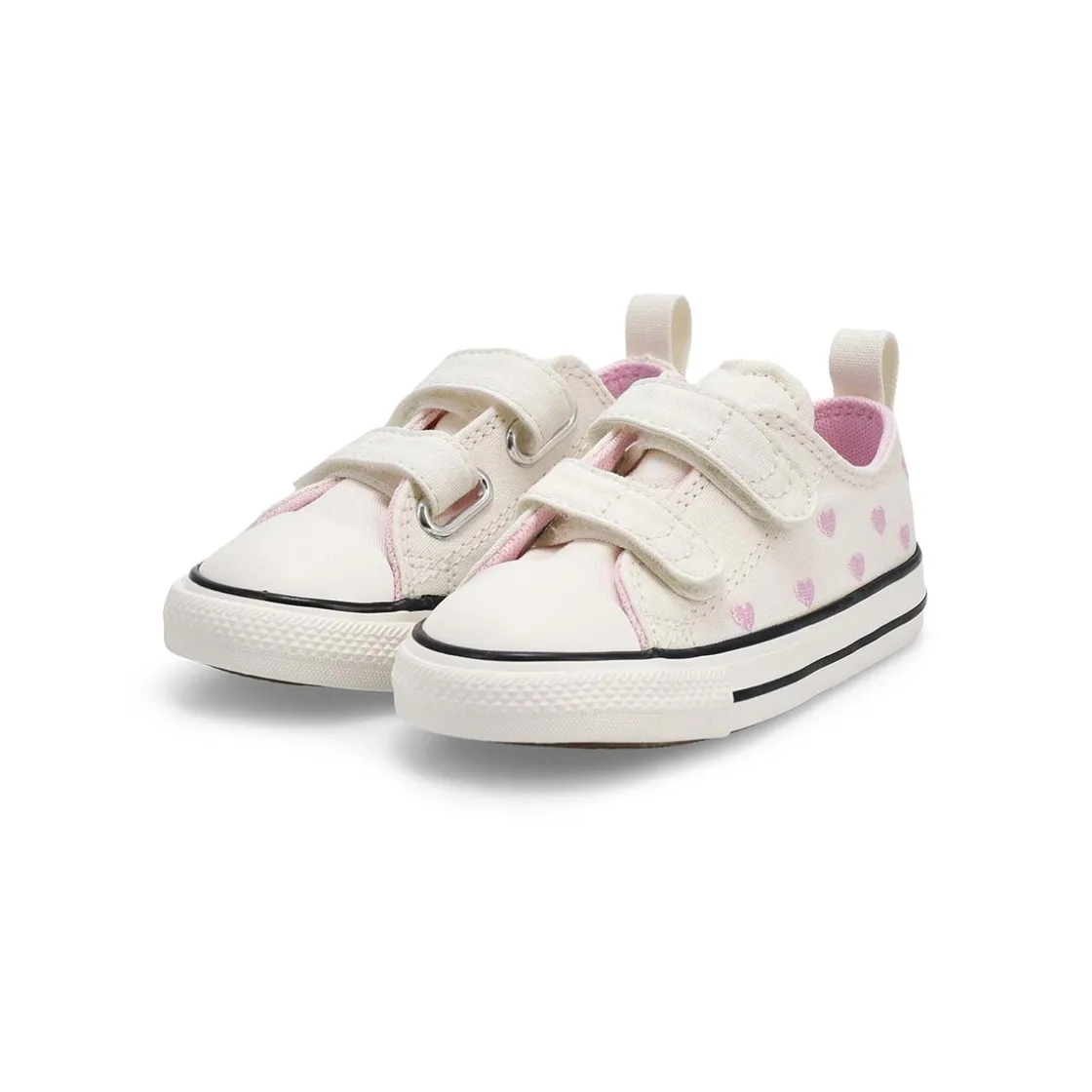 Converse Chuck Taylor All Star Baby and Toddlers Vintage White/New Found Bloom/Black