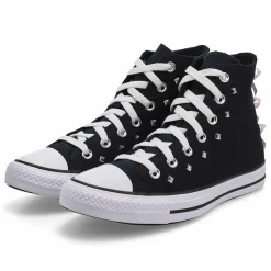 Converse Chuck Taylor All Star Bows & Studs Women Black/Pink Frosting New