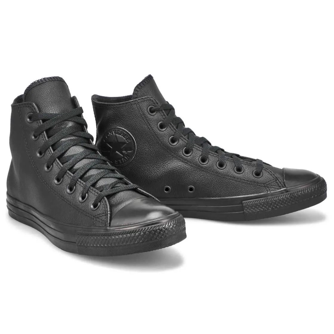Converse Chuck Taylor All Star Leather Men Black Mono New