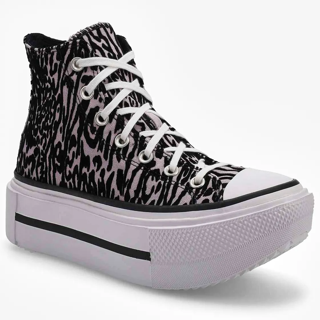 Converse Chuck Taylor All Star Leopard-Double Stack Hi Women Frozen Thistle Sale
