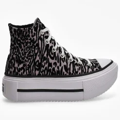Converse Chuck Taylor All Star Leopard-Double Stack Hi Women Frozen Thistle Sale