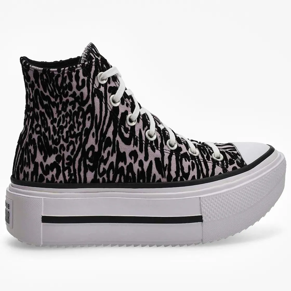 Converse Chuck Taylor All Star Leopard-Double Stack Hi Women Frozen Thistle Sale