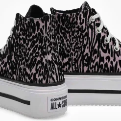 Converse Chuck Taylor All Star Leopard-Double Stack Hi Women Frozen Thistle Sale
