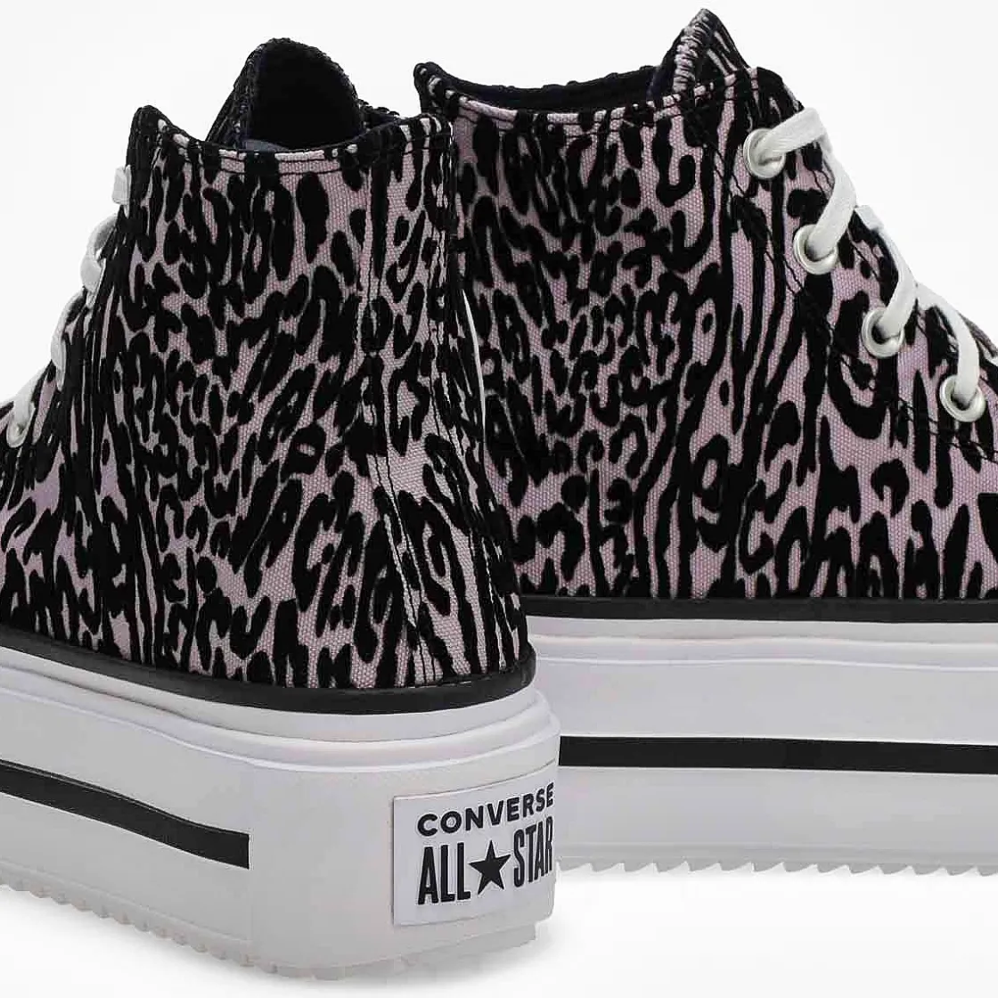 Converse Chuck Taylor All Star Leopard-Double Stack Hi Women Frozen Thistle Sale