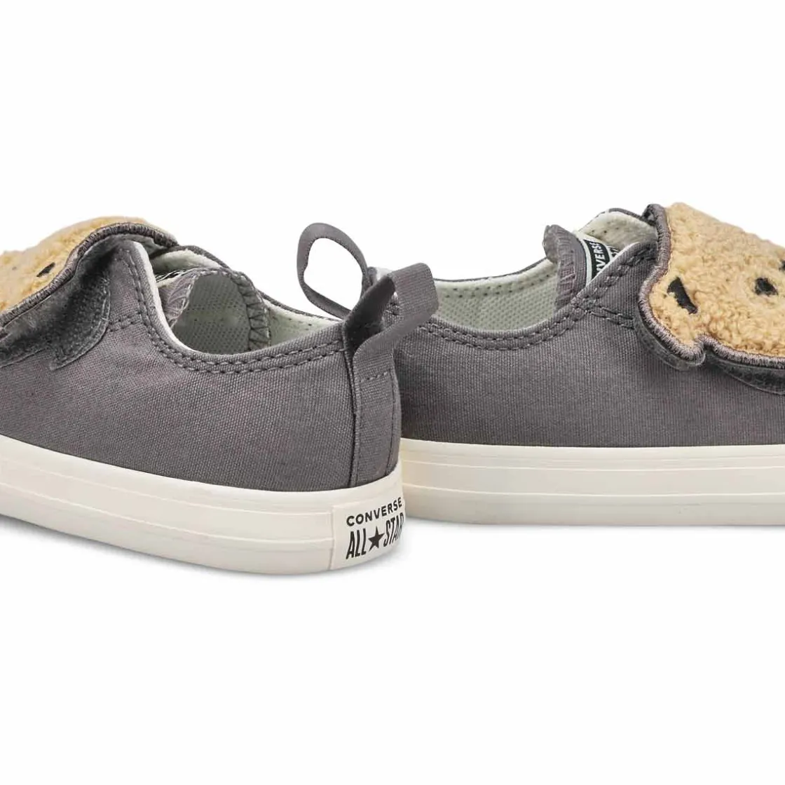 Converse Chuck Taylor All Star Sherpa Bear Easy-On Baby and Toddlers Sharkskin/Warm Quarry/Egret New