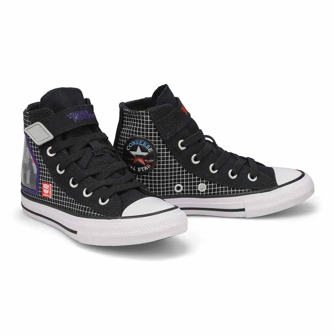 Converse Chuck Taylor All Star 1V Transformers Hi Kids Black/White/Red Online