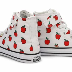 Converse CTAS Checkered Accents Girls Light Dune/Egret/Red Discount