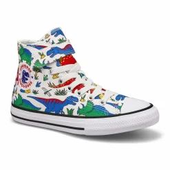 Converse CTAS 1V Dinocons Kids White/Blue/Red Discount