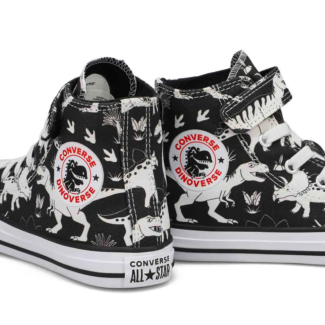 Converse CTAS 2V Dinocons Kids Black/White/Black Clearance