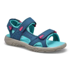 SoftMoc Daisy Girls Navy/Turquoise Hot