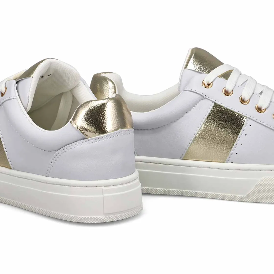 Steve Madden Dell Women White/Gold Sale