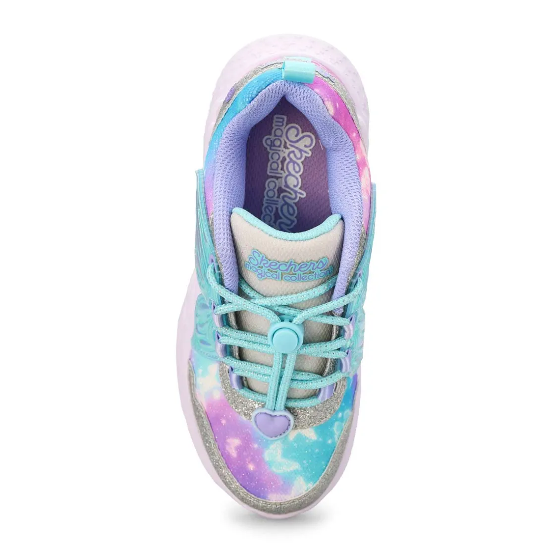 Skechers Dream Racer Wing Brites Girls Silver/Lavender New