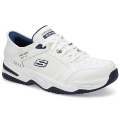 Skechers Durham Delvor Men Whte/Navy Sale