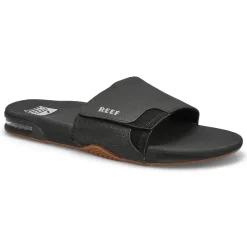 Reef Fanning Slide Men Black/Silver Discount