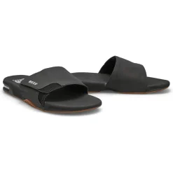 Reef Fanning Slide Men Black/Silver Discount