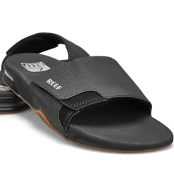 Reef Fanning Slide Men Black/Silver Discount