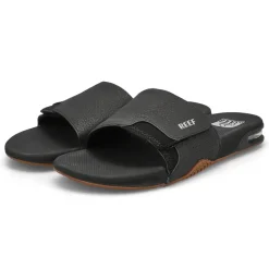 Reef Fanning Slide Men Black/Silver Discount