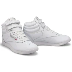 Reebok Freestyle Hi Women White/Silver Clearance