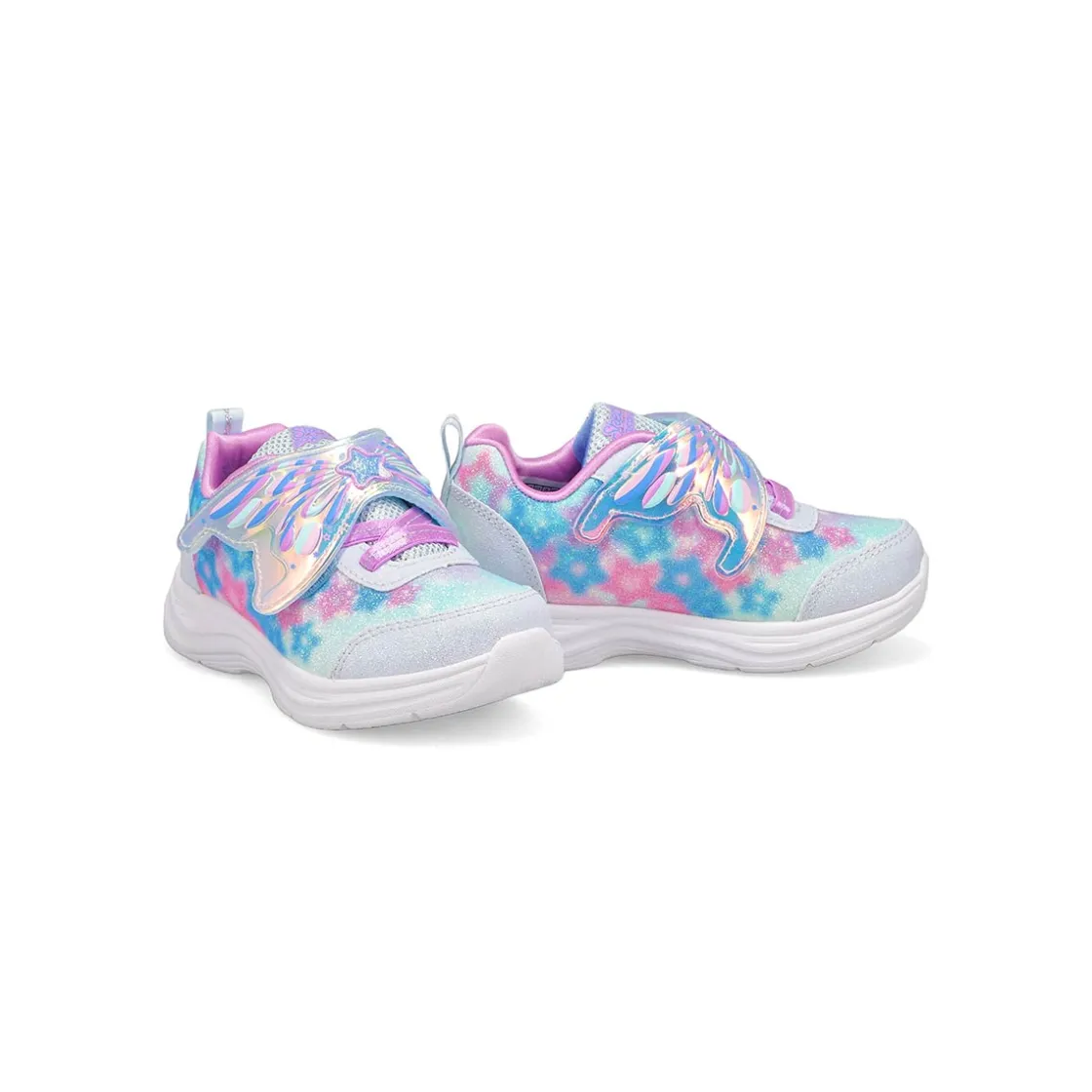 Skechers Glimmer Kicks Magical Wings Baby and Toddlers Blue/Lavender New