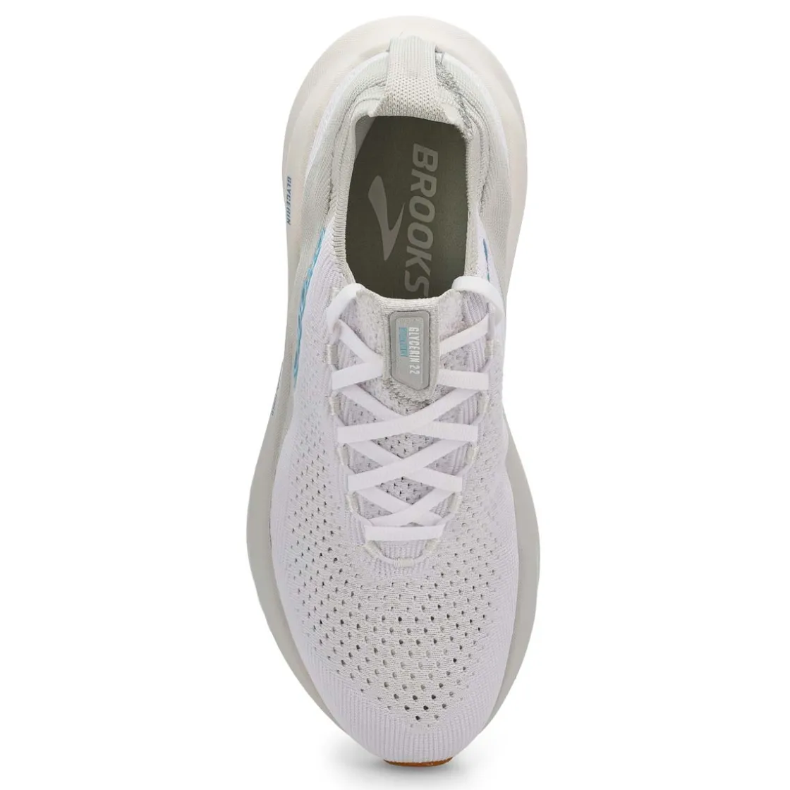 Brooks Glycerin Stealthfit 22 Men White/Oyster/Blue Sale