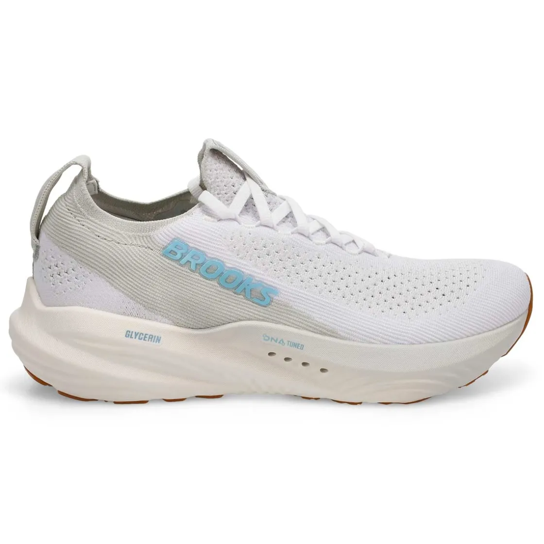 Brooks Glycerin Stealthfit 22 Men White/Oyster/Blue Sale