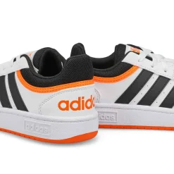 Adidas Hoops 3.0 K Kids White/Black/Orange Discount