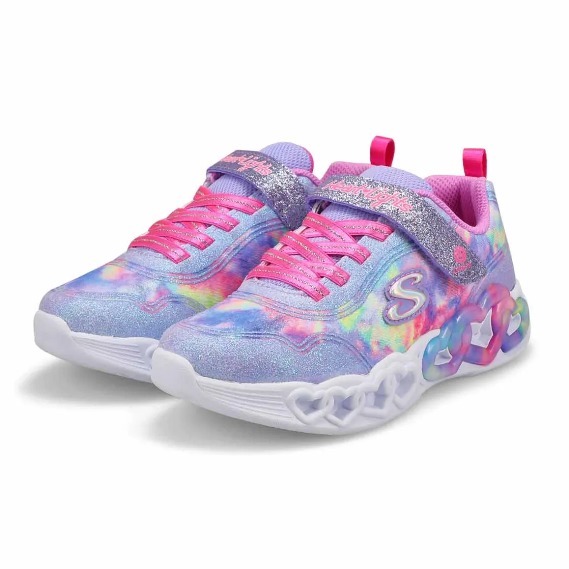 Skechers Infinite Heart Lights Girls Lavender/Multi Best