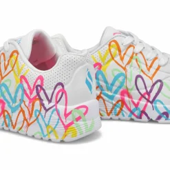 Skechers JGoldcrown Uno Lite - Metallic Love Girls Sale