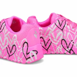 Skechers JGoldcrown Uno Lite - Metallic Love Girls Sale