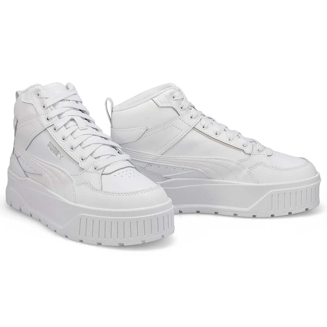 Puma Karmen II Idol Mid Women White/White/SIlver Hot