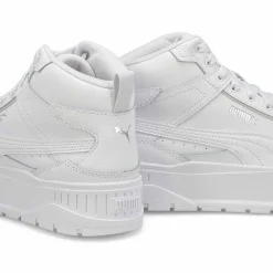 Puma Karmen II Idol Mid Women White/White/SIlver Hot