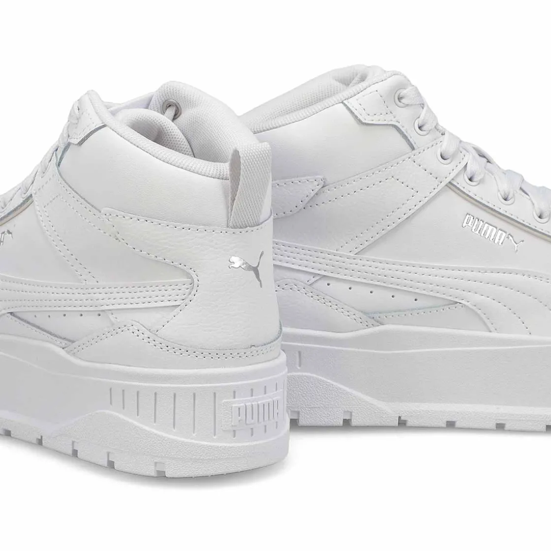 Puma Karmen II Idol Mid Women White/White/SIlver Hot
