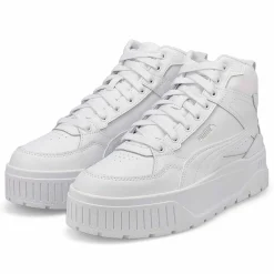 Puma Karmen II Idol Mid Women White/White/SIlver Hot