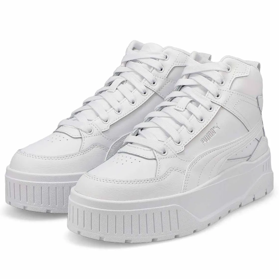 Puma Karmen II Idol Mid Women White/White/SIlver Hot