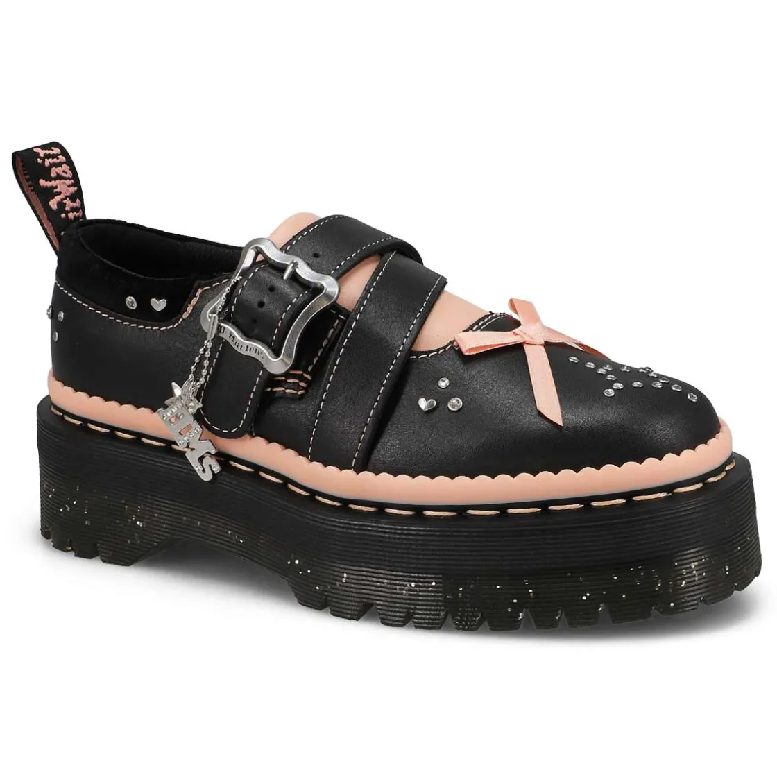 Dr Martens Kemsley Women Black/Powder Pink Hot