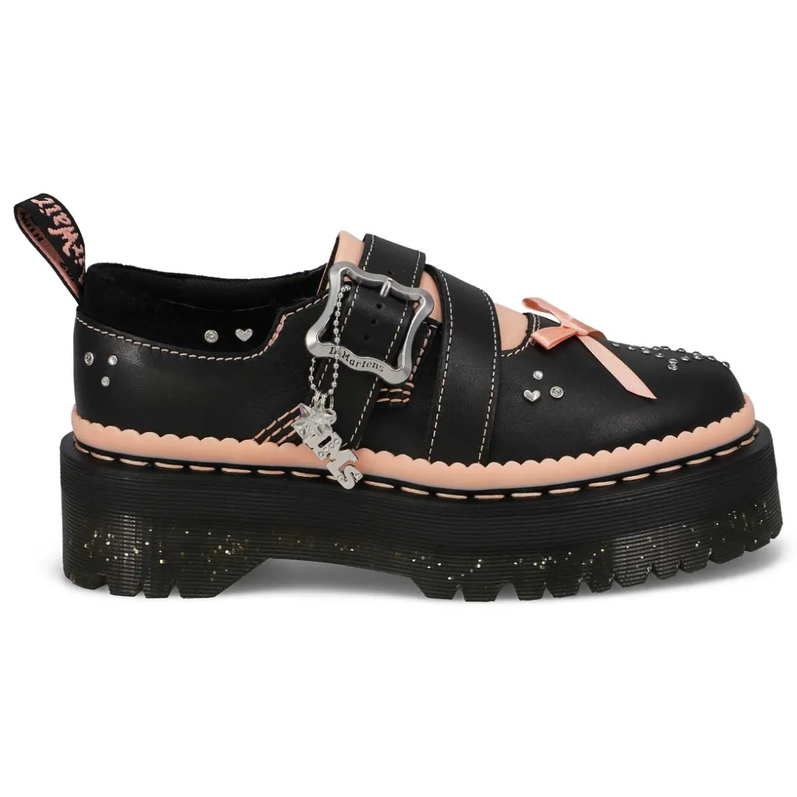 Dr Martens Kemsley Women Black/Powder Pink Hot