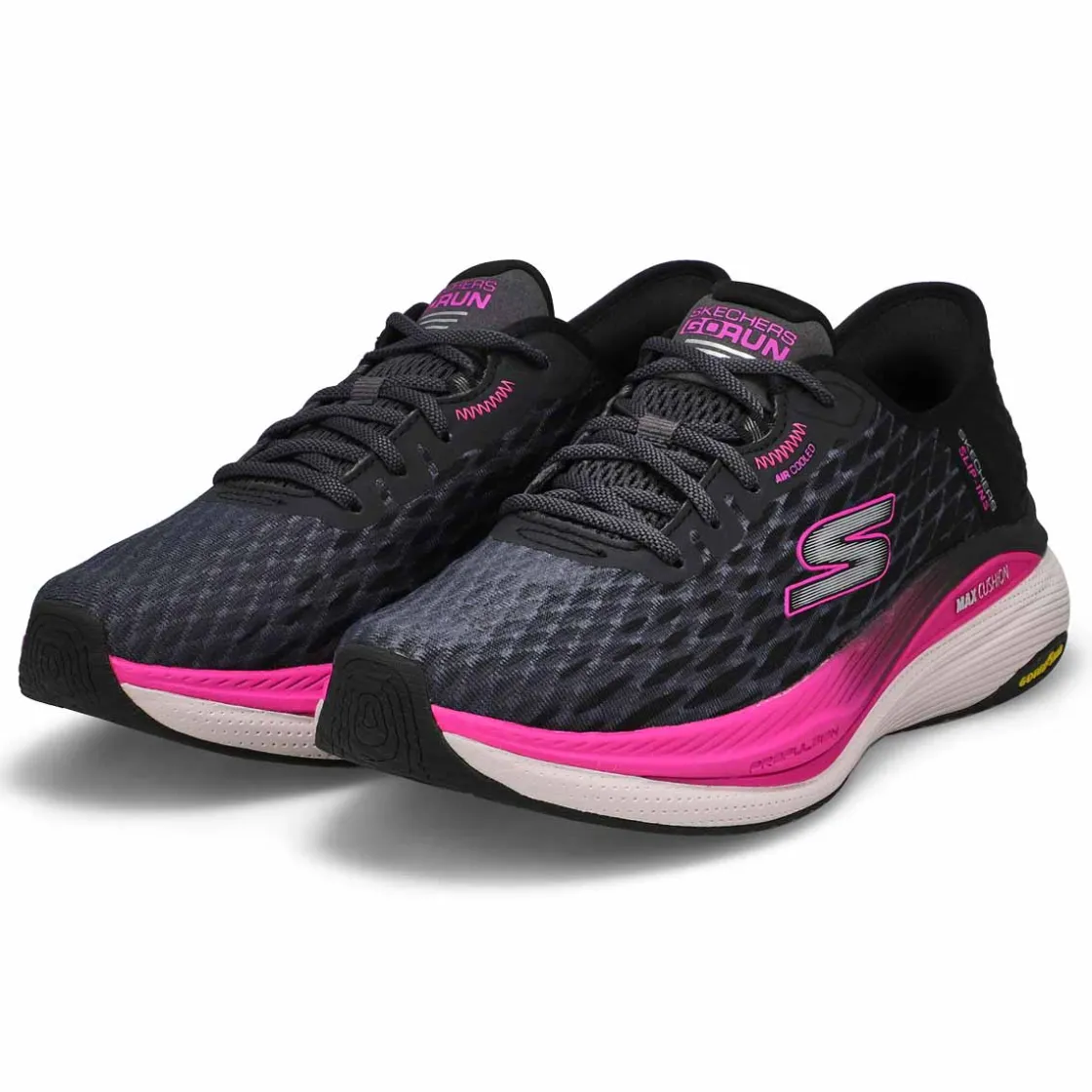Skechers Max Cushioning Pro Women Black/Hot Pink Outlet