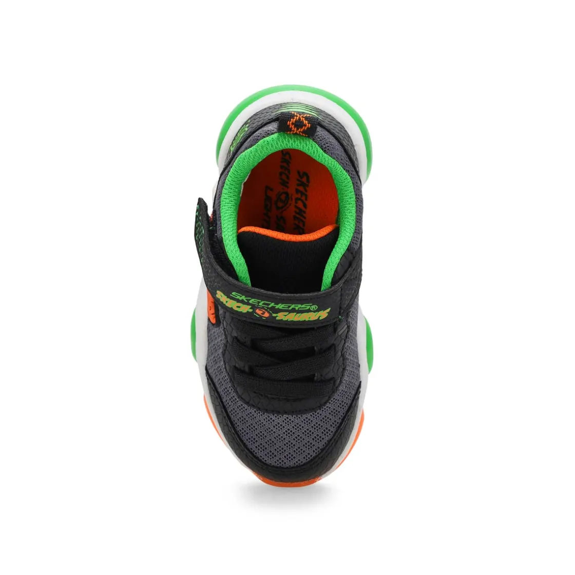 Skechers Mighty Glow 2.0 Dino-Bolt Baby and Toddlers Black/Charcoal/Orange Discount