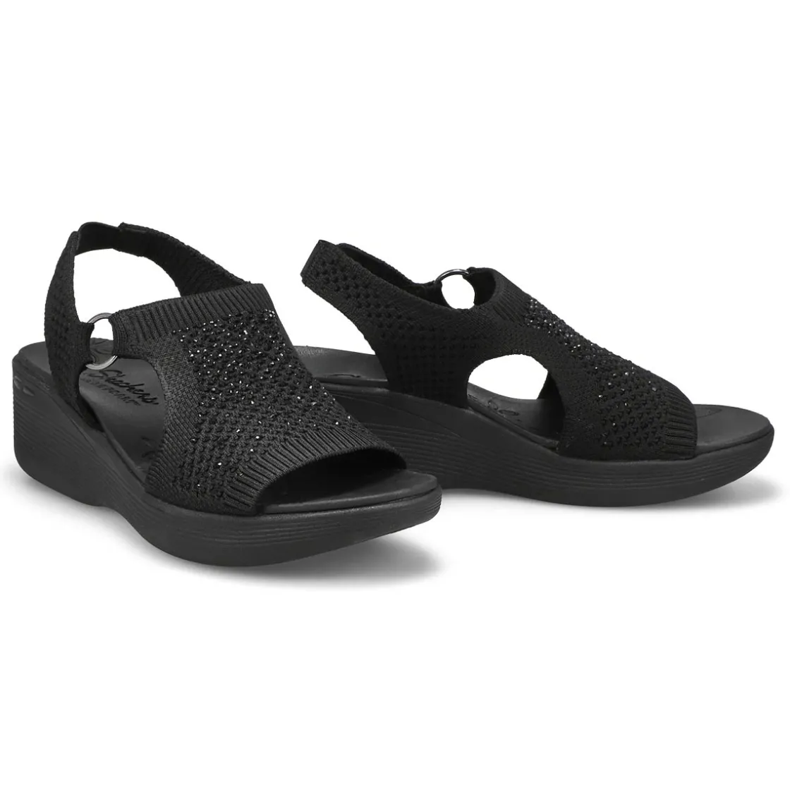 Skechers Pier-Lite Circle Back Women Black/Black Clearance