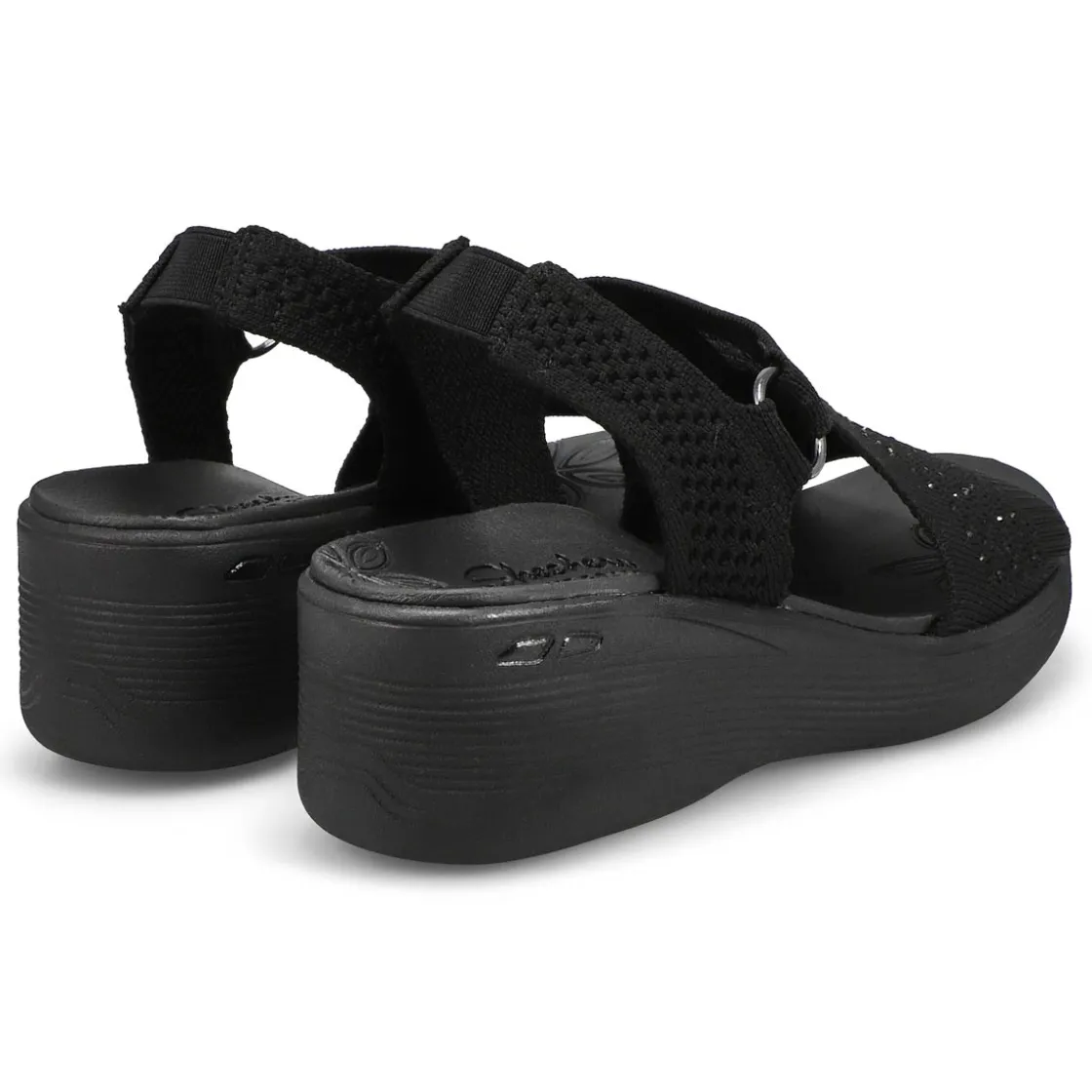 Skechers Pier-Lite Circle Back Women Black/Black Clearance