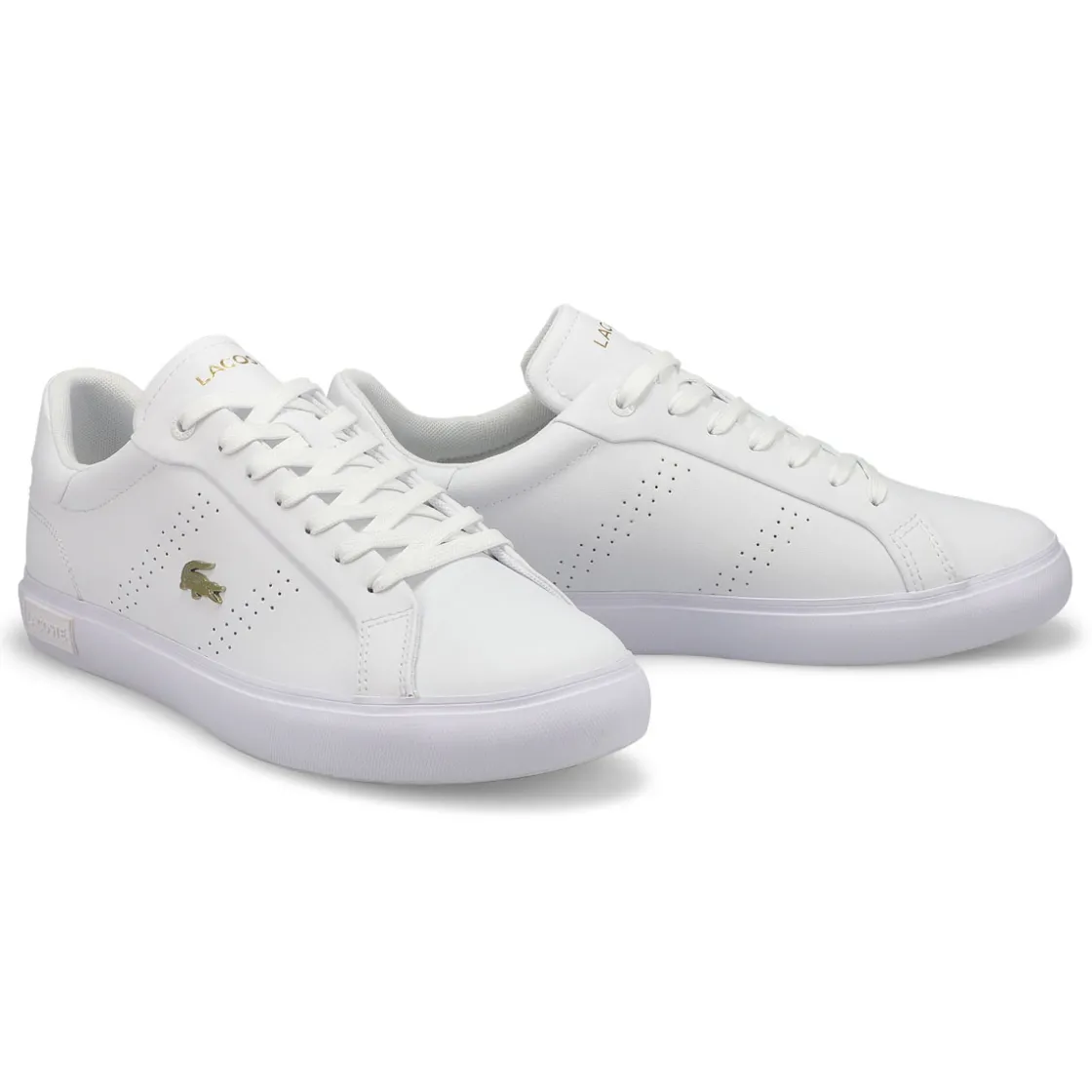 Lacoste Powercourt 2.0 Leather Women White/Gold
