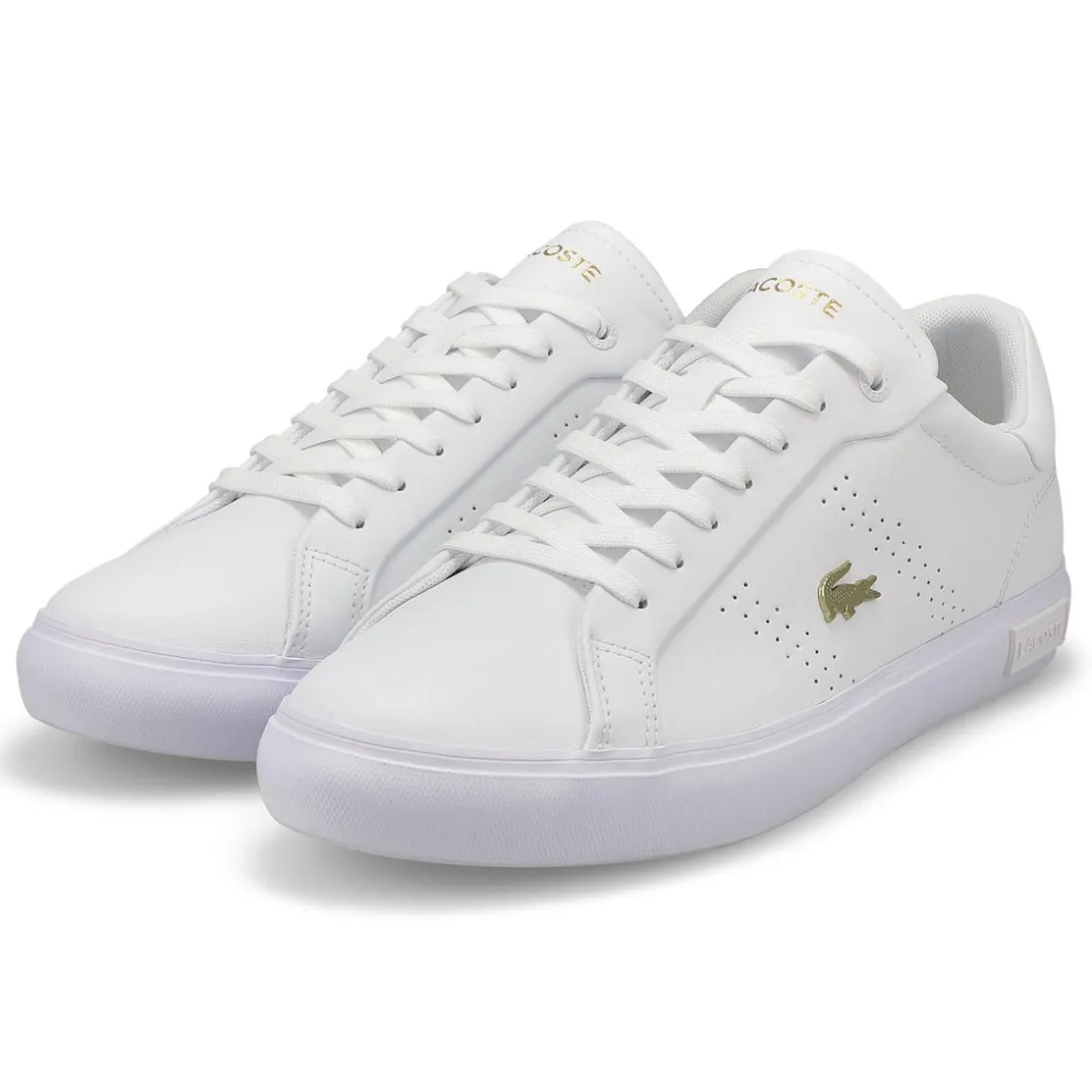 Lacoste Powercourt 2.0 Leather Women White/Gold