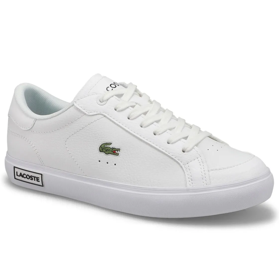 Lacoste Powercourt Leather Women White/Black Hot