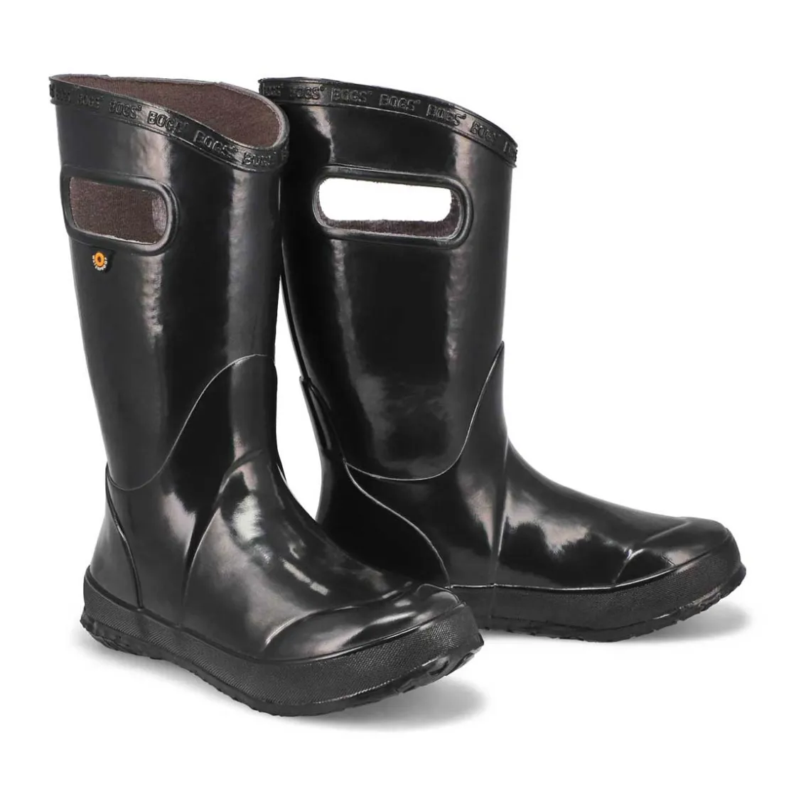 Bogs Rainboot Solid Kids Black Clearance