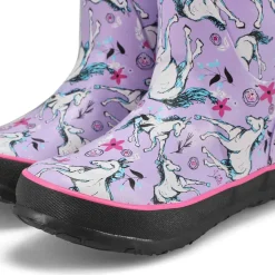 Bogs Rainboot Unicorn Awesome Girls Lavender New